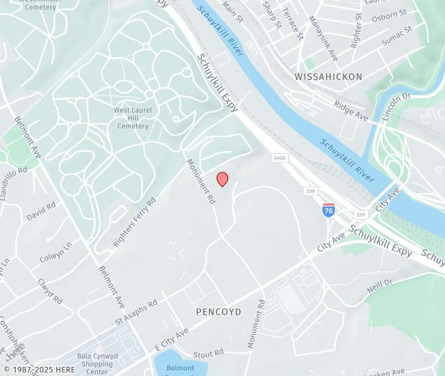Location Map: 191 Presidential Blvd Bala Cynwyd, PA 19004
