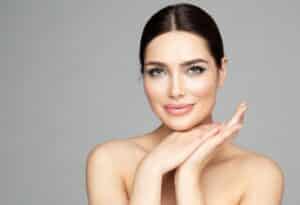 Woman with beautiful, full lips after lip lift in Main Line Philadelphia, PA